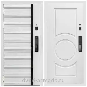 Входные двери на заказ, Умная входная смарт-дверь Армада Каскад WHITE МДФ 10 мм Kaadas K9 / МДФ 16 мм МС-100 Белый матовый