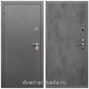 Входные двери на заказ, Дверь входная Армада Оптима Антик серебро / МДФ 10 мм ФЛ-291 Бетон темный