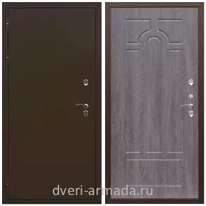 Толстые входные двери, Дверь входная уличная в частный дом Армада Термо Молоток коричневый/ ФЛ-58 Дуб филадельфия графит от производителя с фрезеровкой