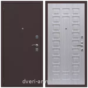 Входные двери с внутренней отделкой панелями МДФ, Дверь входная Армада Комфорт Антик медь / ФЛ-183 Дуб беленый