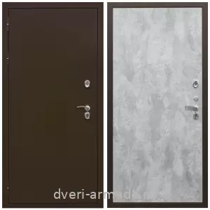 Толстые входные двери, Дверь входная железная утепленная  Армада Термо Молоток коричневый/ ПЭ Цемент светлый