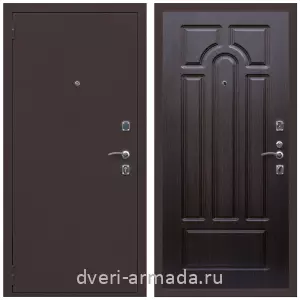 Входные двери с внутренней отделкой панелями МДФ, Дверь входная Армада Комфорт Антик медь / ФЛ-58 Венге