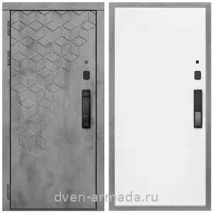 Двери оптом, Металлическая дверь входная Армада Квадро МДФ 16 мм Kaadas K9 / МДФ 10 мм Гладкая белый матовый