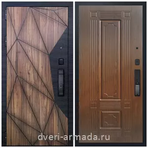 Входные двери в Подольске, Умная входная смарт-дверь Армада Ламбо МДФ 10 мм Kaadas K9 / МДФ 16 мм ФЛ-2 Мореная береза
