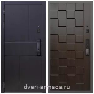 Входные металлические двери в Московской области, Умная входная смарт-дверь Армада Оникс МДФ 10 мм Kaadas K9 / МДФ 16 мм ОЛ-39 Эковенге