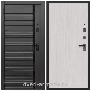 Двери МДФ для квартиры, Дверь входная Армада Каскад BLACK МДФ 10 мм / МДФ 6 мм ПЭ Венге светлый