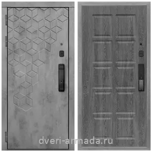 Входные двери Премиум, Дверь входная Армада Квадро МДФ 16 мм Kaadas K9 / МДФ 10 мм ФЛ-38 Дуб Филадельфия графит
