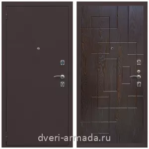Входные двери на заказ, Дверь входная Армада Комфорт Антик медь / ФЛ-57 Дуб шоколад