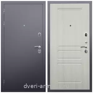 Темные входные двери, Недорогая дверь входная в квартиру Армада Люкс Антик серебро / ФЛ-243 Лиственница беж с зеркалом широкая