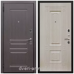 Утепленные металлические двери с отделкой МДФ, Дверь квартирная входная железная Армада Экстра ФЛ-243 Эковенге / ФЛ-2 Дуб беленый