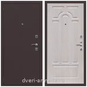 Входные двери с внутренней отделкой панелями МДФ, Дверь входная Армада Комфорт Антик медь / ФЛ-58 Дуб белёный