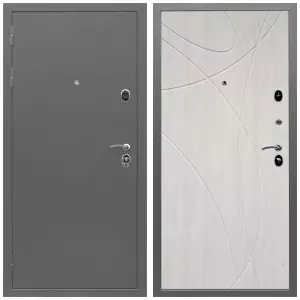 Металлические двери с шумоизоляцией и толстым полотном, Дверь входная Армада Орбита Антик серебро/ ФЛ-247 сосна белая