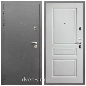 Красивые входные двери, Дверь входная Армада Оптима Антик серебро / МДФ 16 мм ФЛ-243 Ясень белый