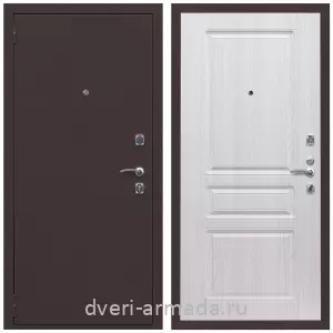 Входные двери с внутренней отделкой панелями МДФ, Дверь входная Армада Комфорт Антик медь / ФЛ-243 Дуб белёный