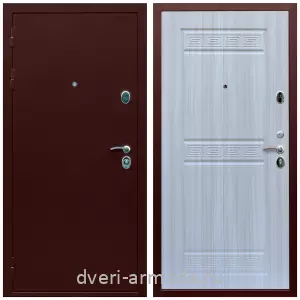 C порошковой окраской, Дверь входная железная на дачу Армада Люкс Антик медь / МДФ 10 мм ФЛ-242 Сандал белый парадная