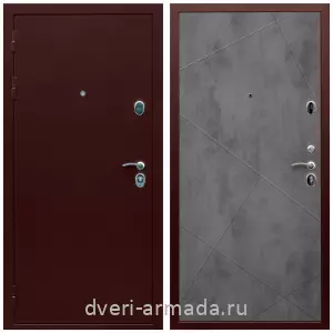 Входные металлические двери в Московской области, Дверь входная Армада Люкс Антик медь / МДФ 10 мм ФЛ-291 Бетон темный одностворчатая в офис