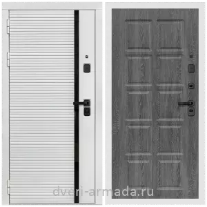 Дверь входная Армада Каскад WHITE МДФ 10 мм / МДФ 10 мм ФЛ-38 Дуб Филадельфия графит
