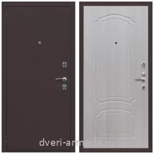 Входные двери с внутренней отделкой панелями МДФ, Дверь входная Армада Комфорт Антик медь / ФЛ-140 Дуб белёный
