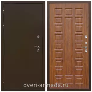 Толстые входные двери, Дверь входная теплая уличная для загородного дома Армада Термо Молоток коричневый/ МДФ 16 мм ФЛ-183 Мореная береза
