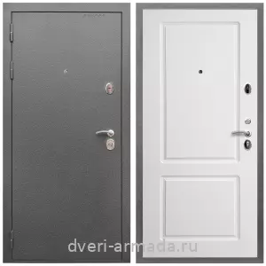 Для застройщика, Дверь входная Армада Оптима Антик серебро / МДФ 16 мм ФЛ-117 Белый матовый
