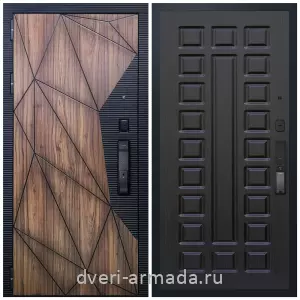 Входные двери в Подольске, Умная входная смарт-дверь Армада Ламбо МДФ 10 мм Kaadas K9 / МДФ 16 мм ФЛ-183 Венге