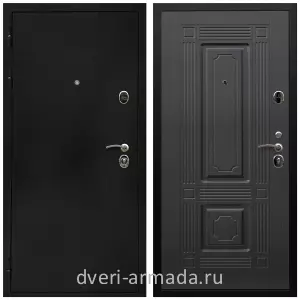 Черные входные двери, Металлическая дверь входная Армада Престиж Черная шагрень / ФЛ-2 Венге