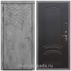 Входные двери Бетон, Дверь входная Армада Квадро Бетон тёмный / ФЛ-140 Венге
