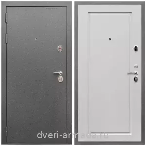 Входные двери на заказ, Дверь входная Армада Оптима Антик серебро / МДФ 16 мм ФЛ-119 Ясень белый
