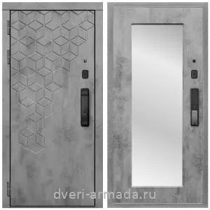 Входные двери лофт, Дверь входная Армада МДФ 16 мм Квадро Kaadas K9 /  МДФ 16 мм ФЛЗ-пастораль, Бетон темный