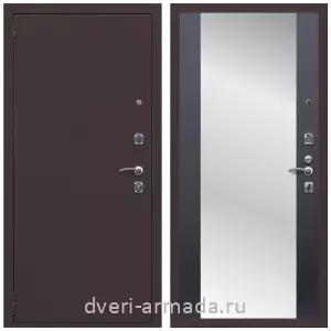 Белые двери с зеркалом, Дверь входная Армада Комфорт Антик медь / СБ-16 Венге с зеркалом
