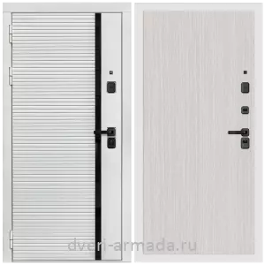 Двери МДФ для квартиры, Дверь входная Армада Каскад WHITE МДФ 10 мм / МДФ 6 мм ПЭ Венге светлый