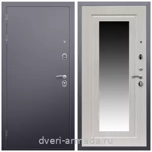 Белые двери с зеркалом, Дверь входная Армада Люкс Антик серебро / ФЛЗ-120 Дуб белёный от производителя