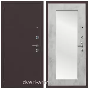 Белые двери с зеркалом, Дверь входная Армада Комфорт Антик медь / ФЛЗ-пастораль Бетон светлый