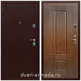 Входные двери в Подольске, Дверь входная стальная Армада Люкс Антик медь / ФЛ-2 Мореная береза на заказ со вставкой ГОСТ