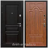 Металлические двери с шумоизоляцией и толстым полотном, Дверь входная Армада Премиум-Н ФЛ-243 Венге / ФЛ-58 Мореная береза