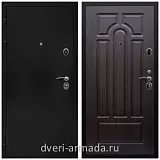 Черные входные двери, Металлическая дверь входная Армада Престиж Черная шагрень / ФЛ-58 Венге