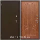 Толстые входные двери, Дверь входная элитная Армада Термо Молоток коричневый/ ФЛ-140 Морёная берёза для загородного дома  с шумоизоляцией