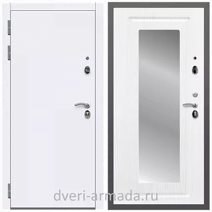 Дверь входная Армада Кварц МДФ 10 мм / МДФ 16 мм ФЛЗ-120 Ясень белый