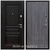 Металлические двери с шумоизоляцией и толстым полотном, Дверь входная Армада Премиум-Н ФЛ-243 Венге / ФЛ-58 Дуб Филадельфия графит