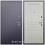 Темные входные двери, Недорогая дверь входная в квартиру Армада Люкс Антик серебро / ФЛ-243 Лиственница беж с зеркалом широкая