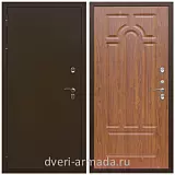 Толстые входные двери, Дверь входная утепленная для загородного дома Армада Термо Молоток коричневый/ ФЛ-58 Морёная береза с шумоизоляцией