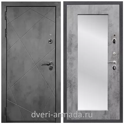 Дверь входная Армада Лофт МДФ 16 мм ФЛ-291 Бетон тёмный / МДФ 16 мм ФЛЗ-пастораль, Бетон темный
