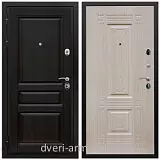 Металлические двери с шумоизоляцией и толстым полотном, Дверь входная Армада Премиум-Н ФЛ-243 Венге / ФЛ-2 Дуб беленый