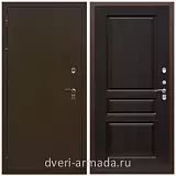 Тамбурные двери, Дверь входная стальная уличная в дом Армада Термо Молоток коричневый/ ФЛ-243 Венге утепленная минватой