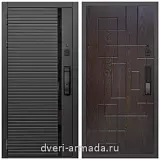 Умная входная смарт-дверь Армада Каскад BLACK МДФ 10 мм Kaadas K9 / МДФ 16 мм ФЛ-57 Дуб шоколад