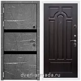 Дверь входная Армада Престиж Белая шагрень Торос графит / ФЛ-58 Венге