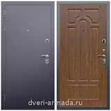 Входные двери в Подольске, Дверь входная в квартиру Армада Люкс Антик серебро / ФЛ-58 Морёная береза с шумоизоляцией эконом с МДФ панелями