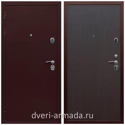Недорогая дверь входная Армада Люкс Антик медь / МДФ 6 мм ПЭ Венге