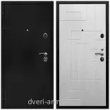 Входные двери черная шагрень, Дверь входная Армада Престиж Черная шагрень / ФЛ-57 Белый жемчуг