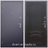 Темные входные двери, Дверь входная металлическая Армада Люкс Антик серебро / ФЛ-140 Венге наружная на дачу